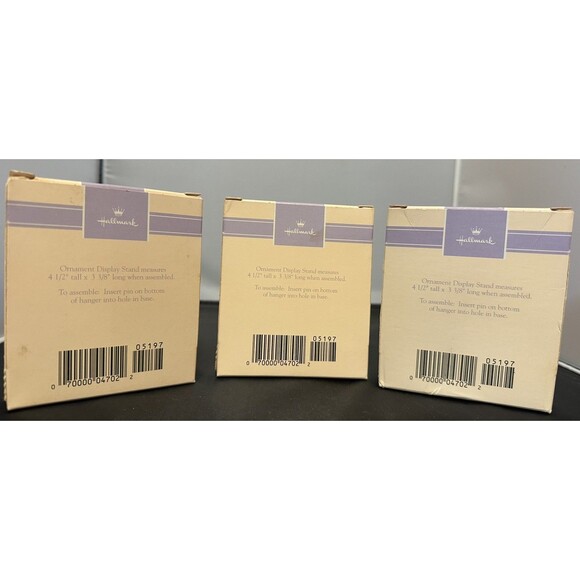 (3) Vintage Hallmark Keepsake Ornament Display Stand with Gold Hook 1990 - Picture 5 of 5